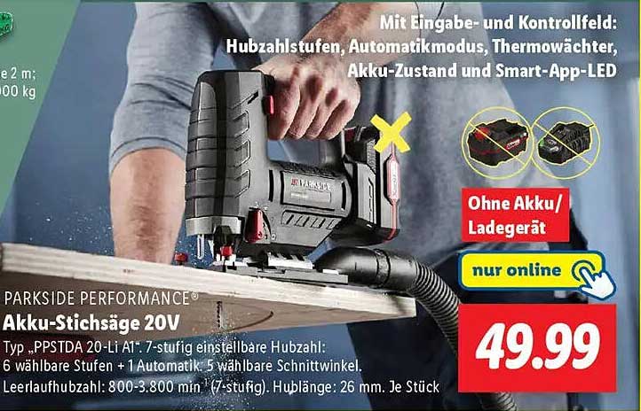 Parkside Performance Akku-Stichsäge 20V