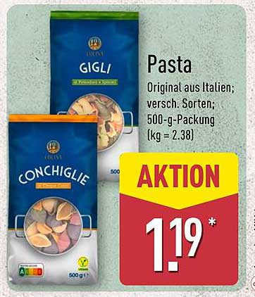 Pasta - Original aus Italien; versch. Sorten; 500-g-Packung