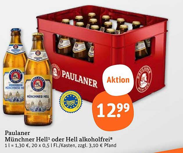 Paulaner Münchner Hell oder Hell alkoholfrei