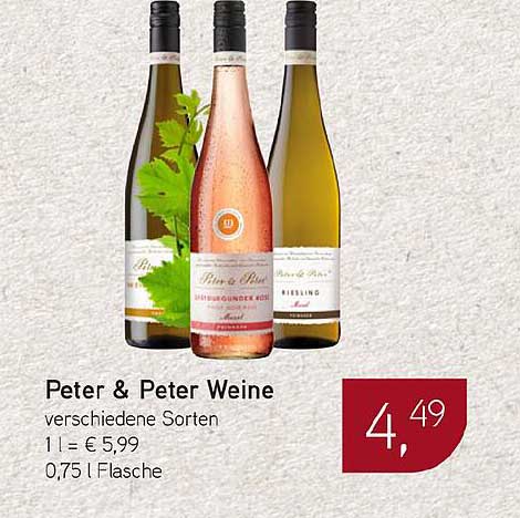 Peter & Peter Weine - verschiedene Sorten