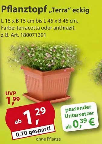 Pflanztopf „Terra“ eckig