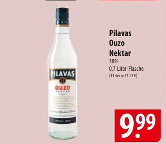 Pilavas Ouzo Nektar 0,7-Liter-Flasche