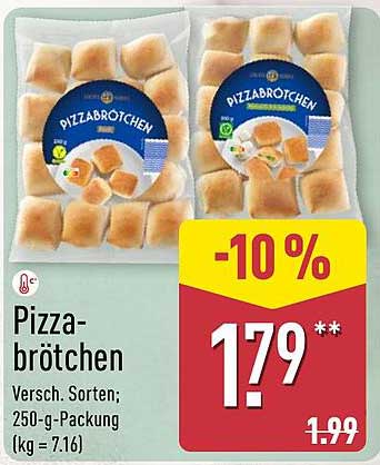 Pizza-Brötchen - Verschiedene Sorten; 250-g-Packung (kg = 7,16)