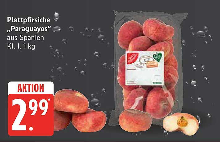 Plattpfirsiche „Paraguayos“ aus Spanien, 1 kg