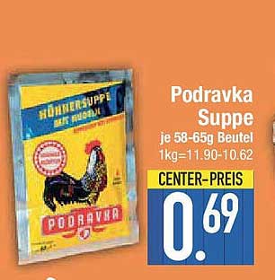Podravka Suppe je 58-65g Beutel