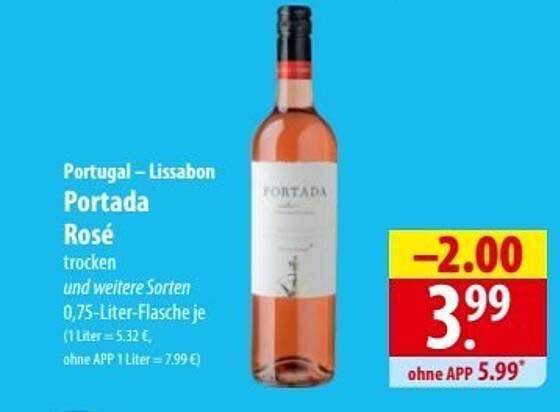 Portada Rosé trocken 0,75-Liter-Flasche - Jetzt nur 3,99 €