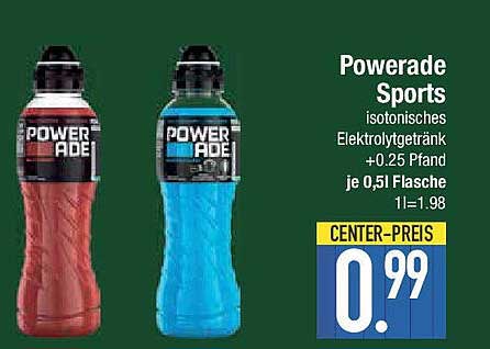 Powerade Sports isotonisches Elektrolytgetränk - 0,5l Flasche