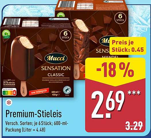 Premium-Stieleis von Mucci