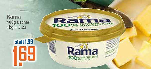 Rama 400g Becher - 100% natürliche Zutaten
