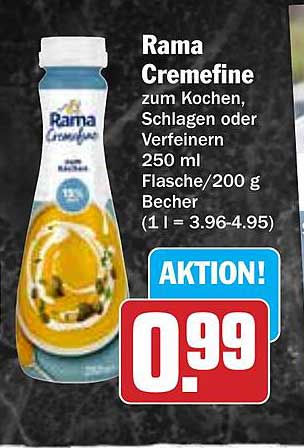 Rama Cremefine zum Kochen, Schlagen oder Verfeinern 250 ml