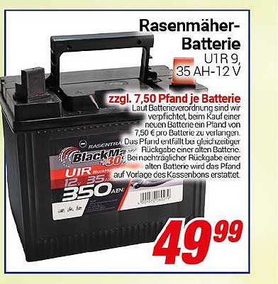 Rasenmäher-Batterie U1R 9, 35 AH-12 V