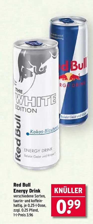 Red Bull Energy Drink - Verschiedene Sorten