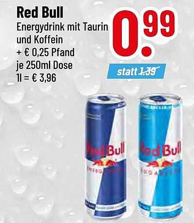 Red Bull Energydrink mit Taurin und Koffein