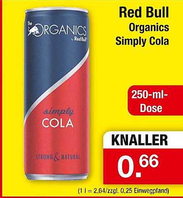 Red Bull Organics Simply Cola 250-ml-Dose