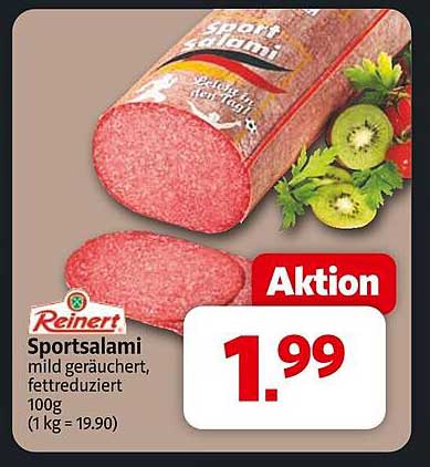 Reinert Sportsalami mild geräuchert, fettreduziert