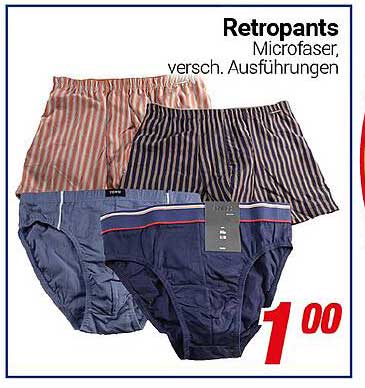 Retropants aus Microfaser in verschiedenen Ausführungen