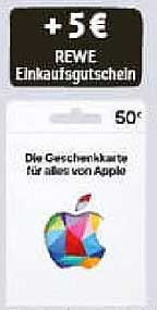 REWE Geschenkekarte für Apple im Wert von 50€