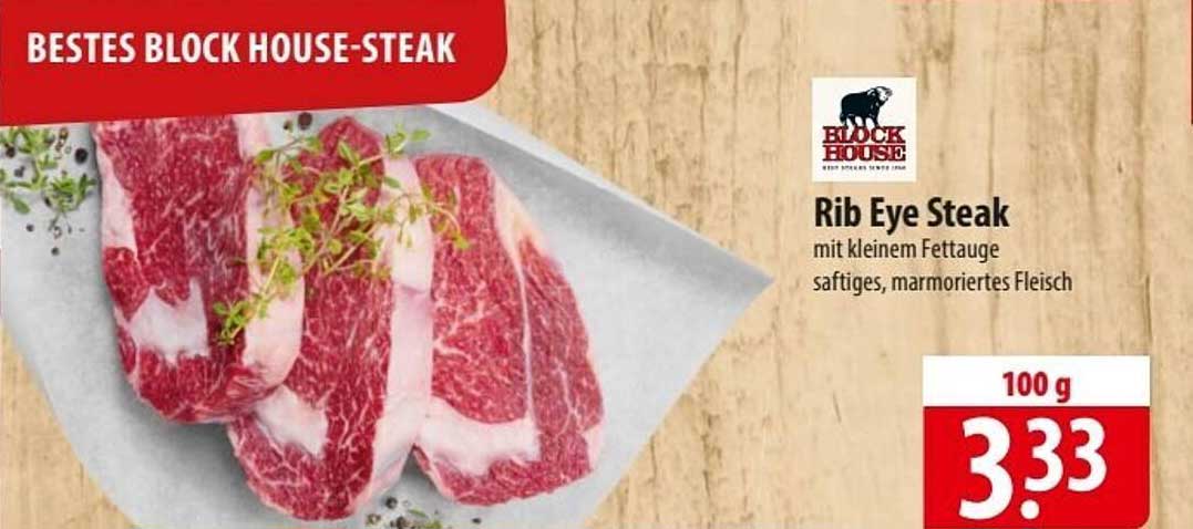 Rib Eye Steak - Bestes Block House-Steak