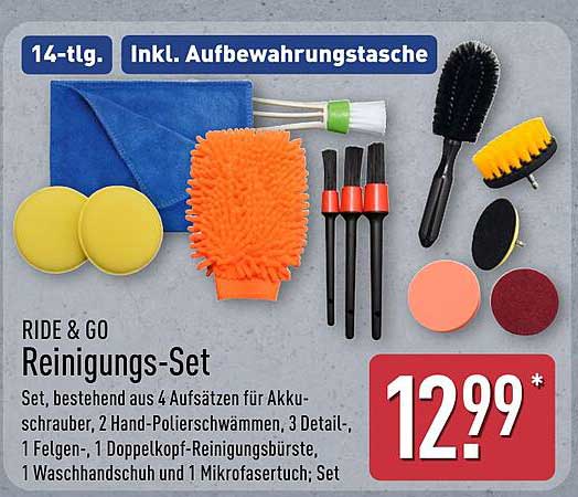 RIDE & GO Reinigungs-Set 14-tlg. inkl. Aufbewahrungstasche