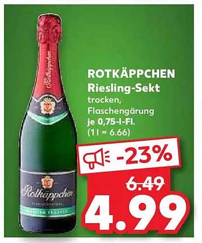 ROTKÄPPCHEN Riesling-Sekt trocken, Flaschengärung je 0,75-l-Fl.