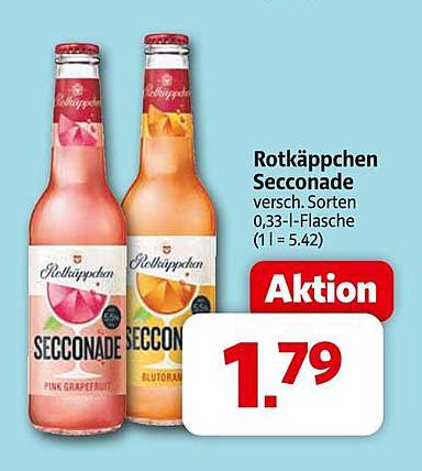 Rotkäppchen Secconade - verschiedene Sorten in 0,33-l-Flaschen