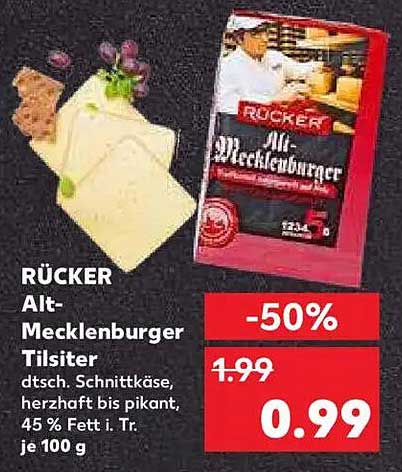 RÜCKER Alt-Mecklenburgburger Tilsiter, 100 g