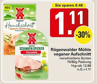 Rügenwalder Mühle veganer Aufschnitt