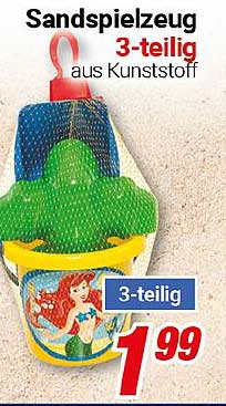 Sandspielzeug 3-teilig aus Kunststoff