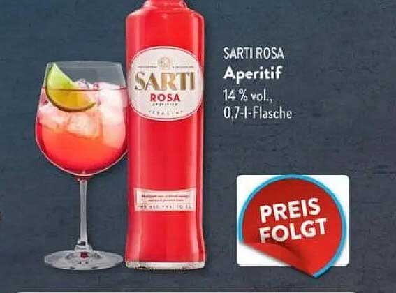 SARTI ROSA Aperitif 14 % vol, 0,7 l-Flasche
