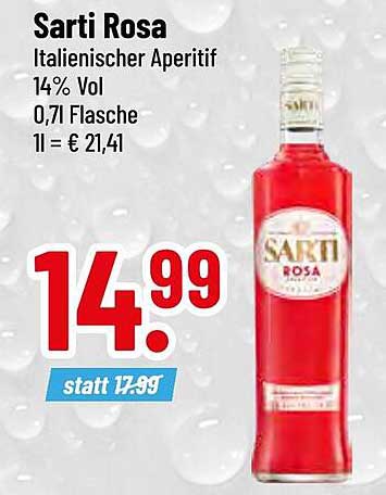 Sarti Rosa - Italienischer Aperitif 14% Vol, 0,71 Flasche