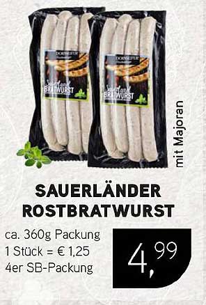 Sauerländer Rostbratwurst 360g Packung