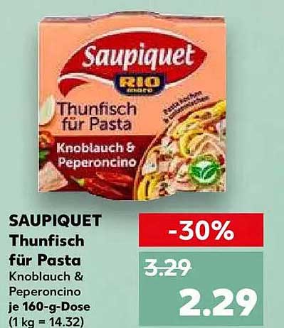 SAUPIQUET Thunfisch für Pasta Knoblauch & Peperoncino 160-g-Dose