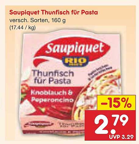Saupiquet Thunfisch für Pasta, verschiedene Sorten, 160 g