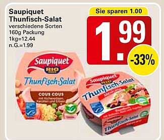 Saupiquet Thunfisch-Salat verschiedene Sorten 160g