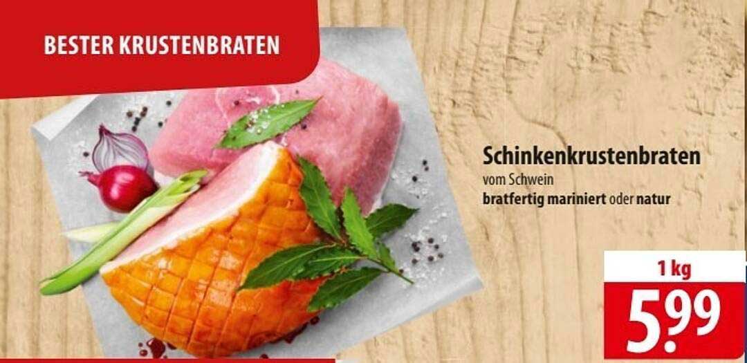 Schinkenkrustenbraten vom Schwein - brattfertig mariniert oder natur
