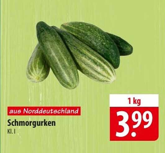 Schmorgurken aus Norddeutschland - 1 kg für nur 3,99 €