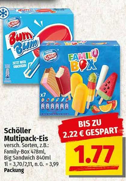 Schöller Multipack-Eis – Verschiedene Sorten zu einem unschlagbaren Preis!