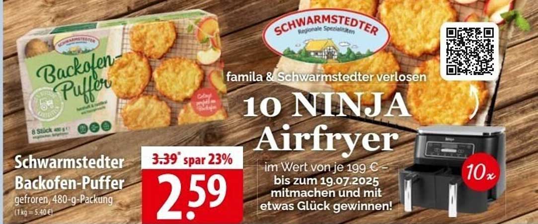 Schwarmstedter Backofen-Puffer gefroren, 480-g-Packung