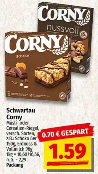 Schwartau Corny Müsliriegel - Schoko 6er Packung