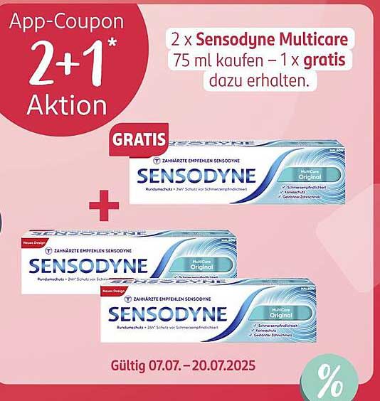 Sensodyne Multicare 2+1 Aktion