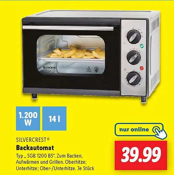 SILVERCREST Backautomat Typ SGB 1200 B5