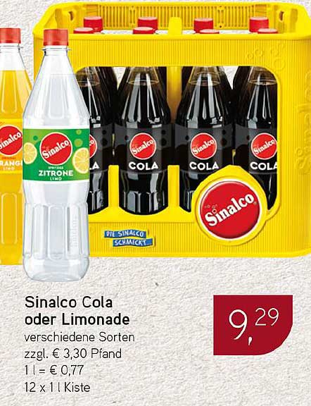 Sinalco Cola oder Limonade - verschiedene Sorten