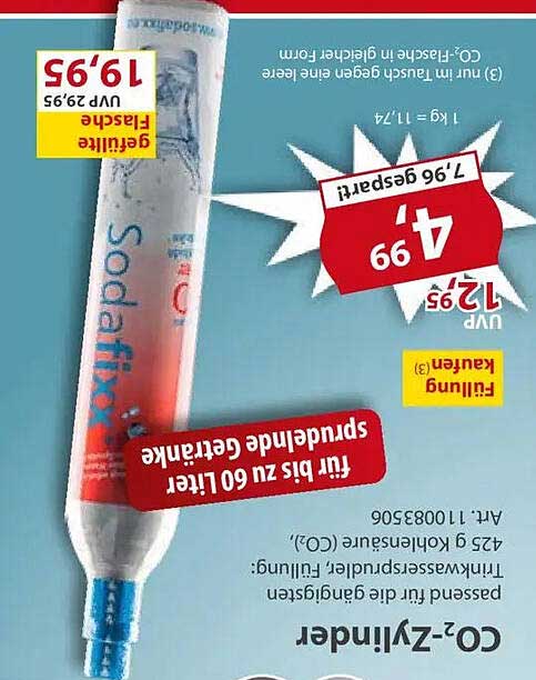 Sodafix CO2-Zylinder 60 Liter