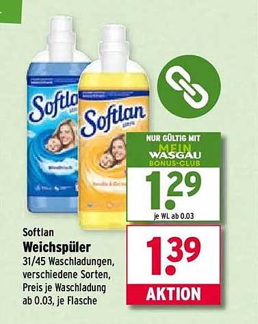 Softlan Weichspüler - 31/45 Waschladungen, verschiedene Sorten