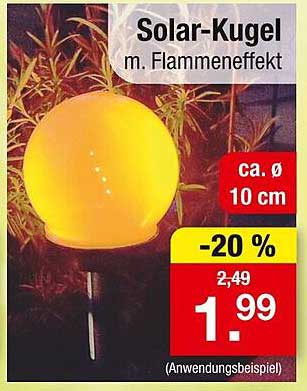 Solar-Kugel mit Flammeneffekt