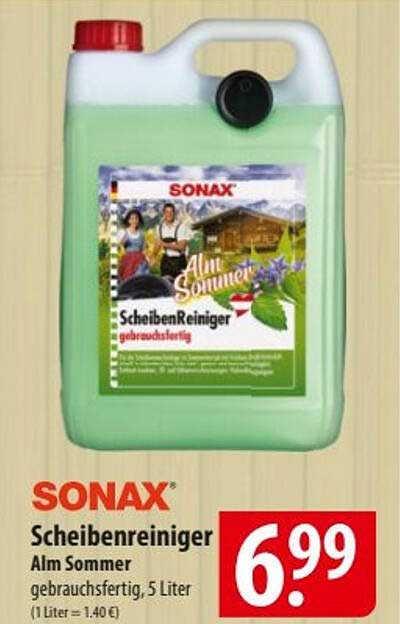 SONAX Scheibenreiniger Alm Sommer 5 Liter
