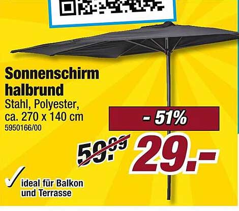 Sonnenschirm halbrund