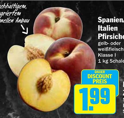 Spanien Italien Pfirsiche 1 kg Schale
