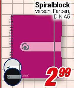 Spiralblock verschieden Farben, DIN A5
