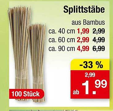 Splittstäbe aus Bambus